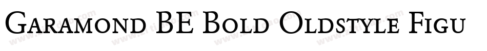 Garamond BE Bold Oldstyle Figures字体转换